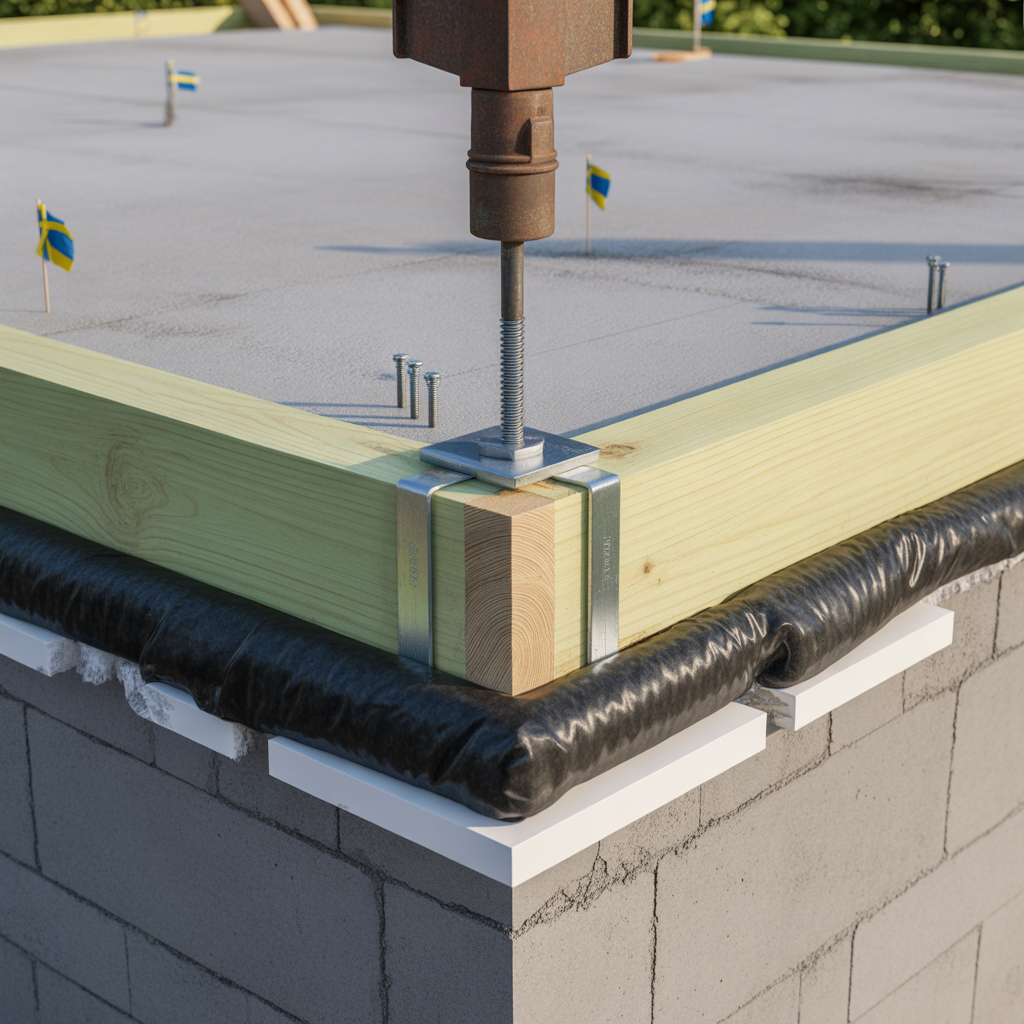 fastsattning av fuktskyddad syll pa betongplatta guide