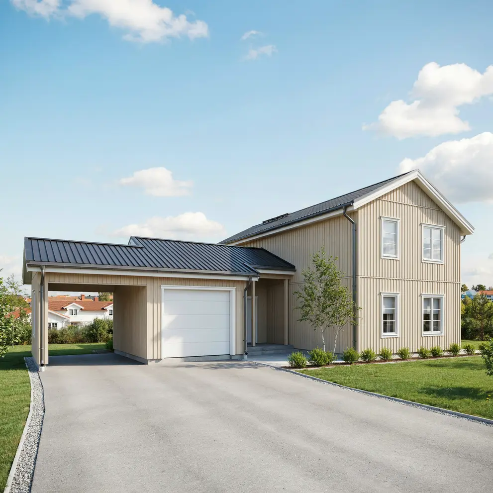 bygga carport garage oxie malmo skane